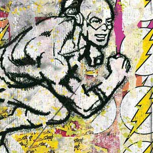 DC Comics The Flash Retro Abstract Running Pose Nintendo 2DS XL (2017) Skin